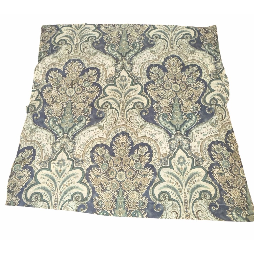 Pottery Barn Jordana Blue Paisley Euro Pillow Shams Cotton Set of Three 26x26"
